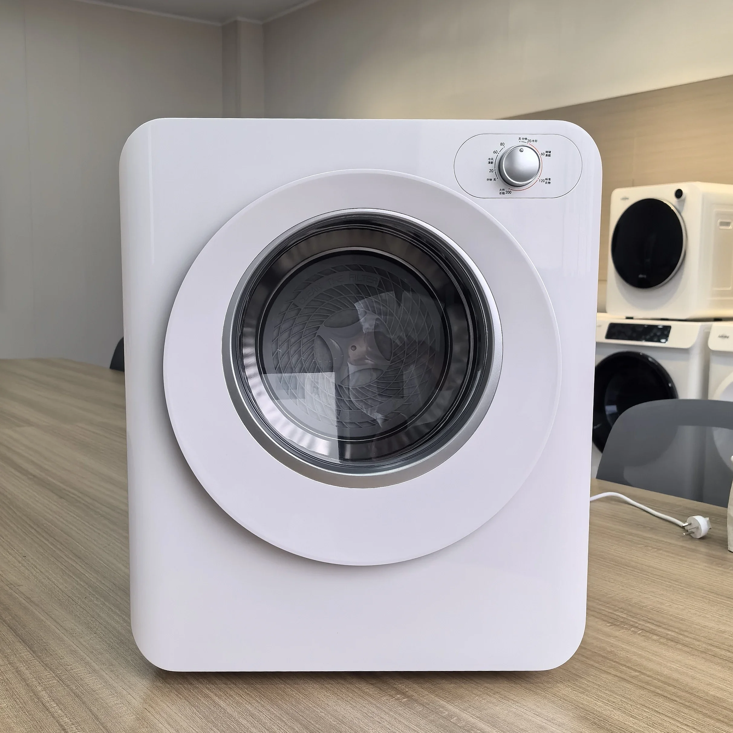 Low Noise 3kg Household Electric Clothes Dryers Mechanical Buttons  Mini Vented Tumble Dryers Shoe Dryer