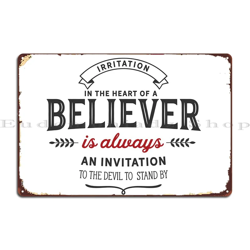 Irritation In The Heart Metal Sign Plaques Cinema Party Cave Printing Living Room Tin Sign Poster