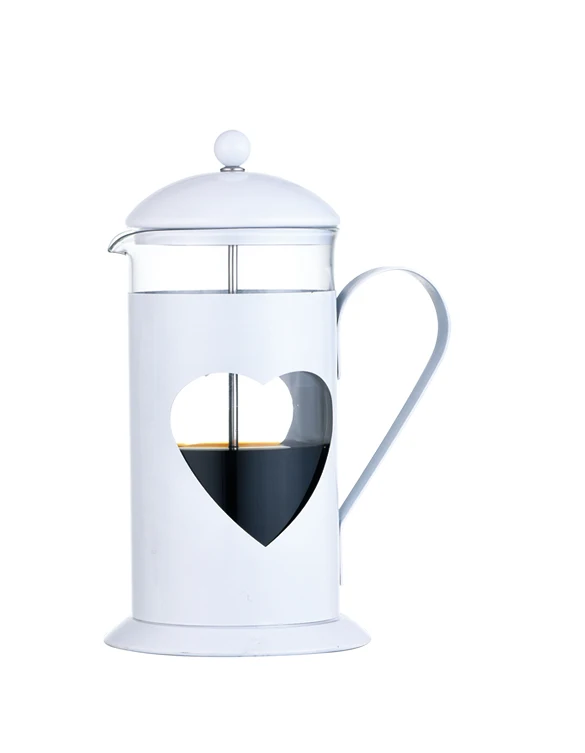 Factory Marble Painting Double Wall Copper Coffee Maker French Coffee Press