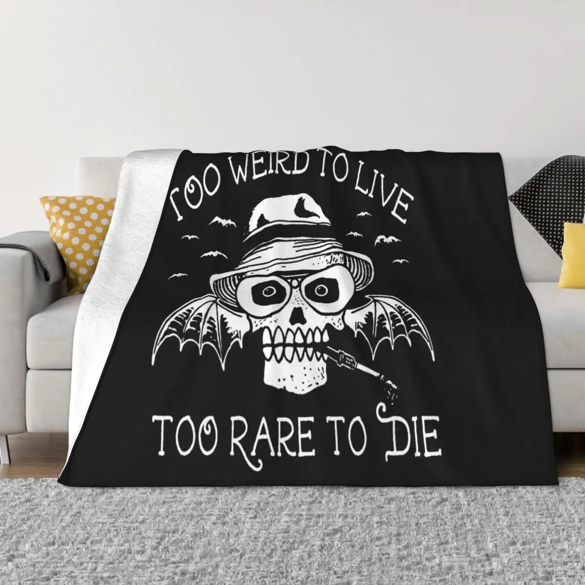 Hunter S Thompson Too Weird To Live Fear And Loathing In Las Vegas Tee Women Throw Blanket