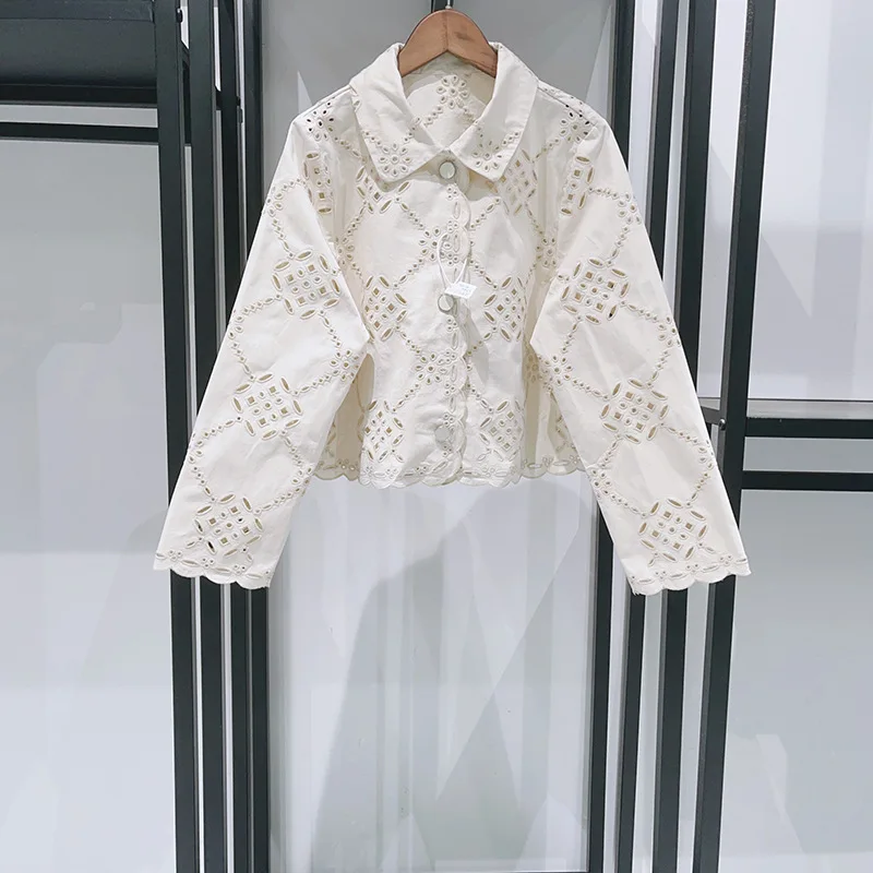 ชุดสูทสองชิ้นสำหรับผู้หญิง ฤดูใบไม้ร่วงและฤดูหนาว ปี 2025 ดีไซน์หรูหรา คอตุ๊กตา แขนยาว หรือกางเกงขายาวเก้าส่วนทันสมัย