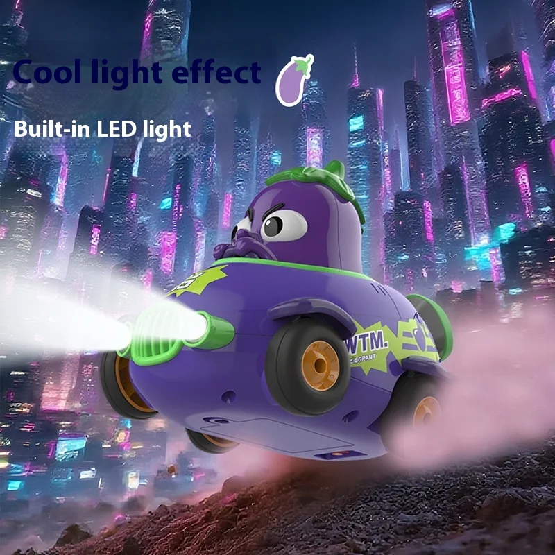 Y02 Pineapple Y03 Eggplant Y06 Corn Y07 Pea Remote Control Car Simulation Vegetable Off-Road Vehicle Cool Lights Rc Racing Toy