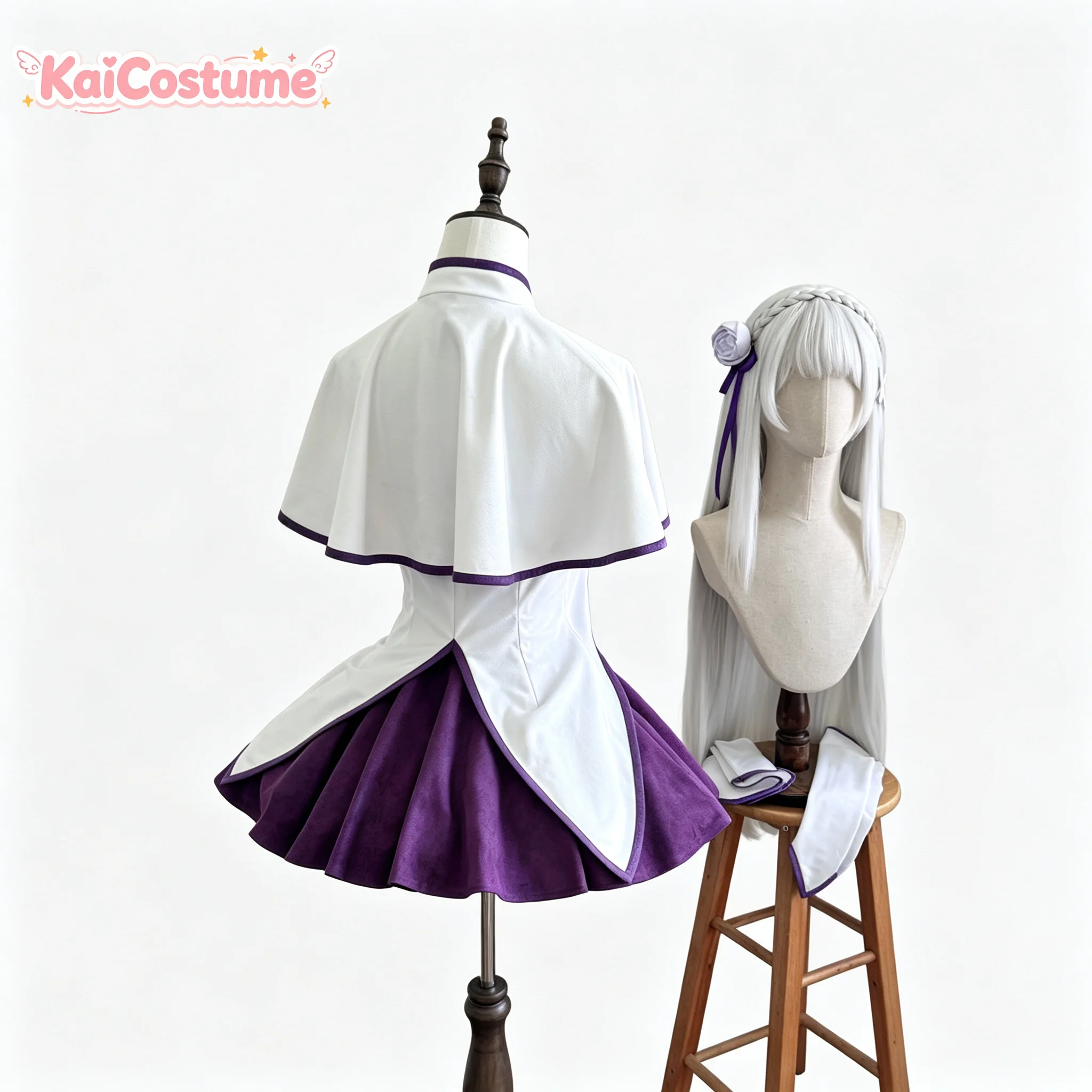 Disfraz de cosplay de Emilia W - Anime Cosplay Re Zero reseña y precio