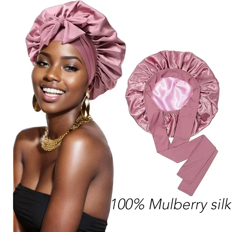 100-seda-amoreira-sleep-bonnet-feminino-faixa-larga-ajustavel-para-trancas-protecao-para-cabelos-cacheados--acessorios-para-cuidados-capilares
