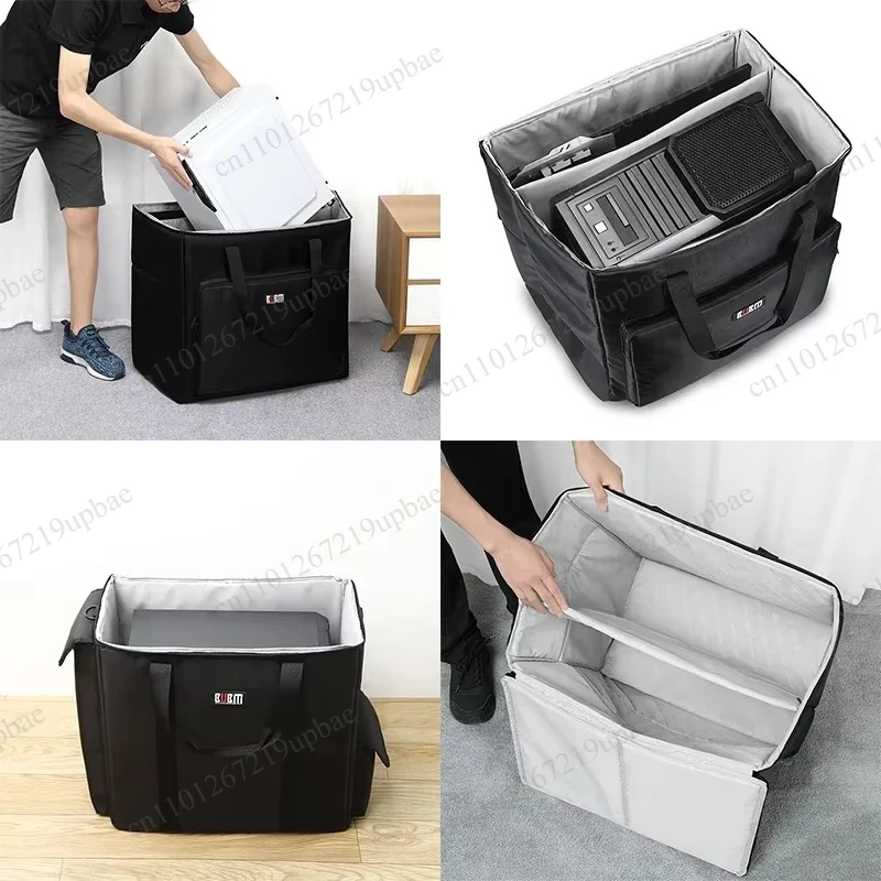 Desktop PC Travel Storage Carrying Bag, Gaming Computer Case for Computer Main Tower & Monitor Protective Transport Bag