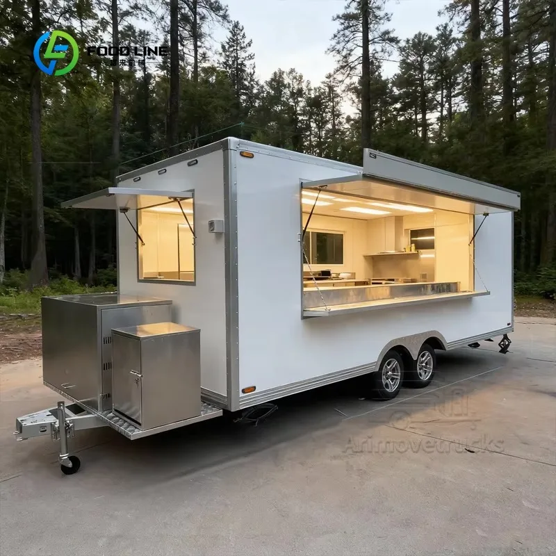 Customized Outdoor Cheap Fully Equipped Food Trailer Peanut Cheese Chocolate Empanada Nut Roasting Food Truck for Sale