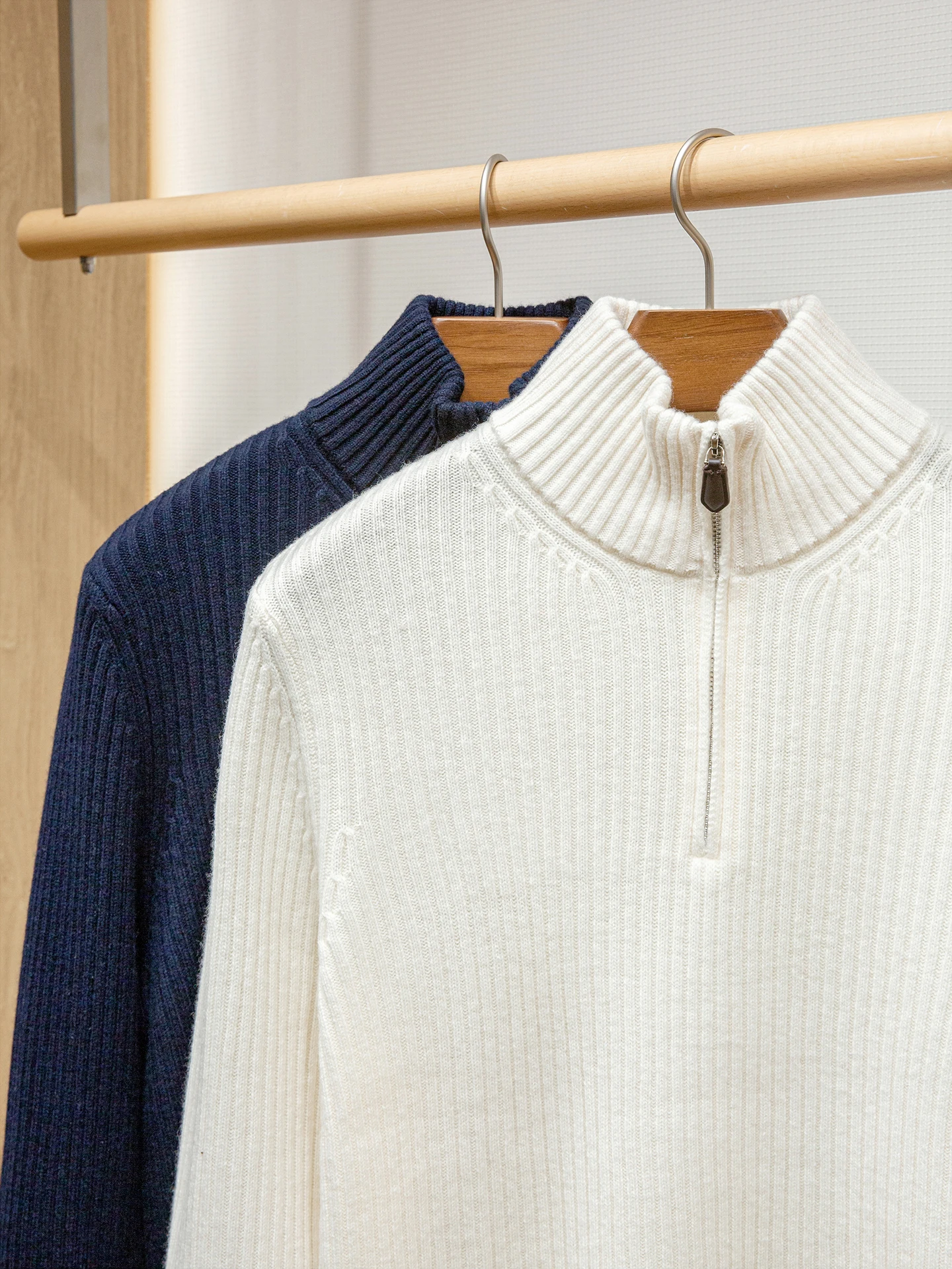 New Ao 00 Wool Thiened Knitted Sweater Casual Sle Men's f High Collar Sweater Zipper Decoration Warm Woolen Knitwear