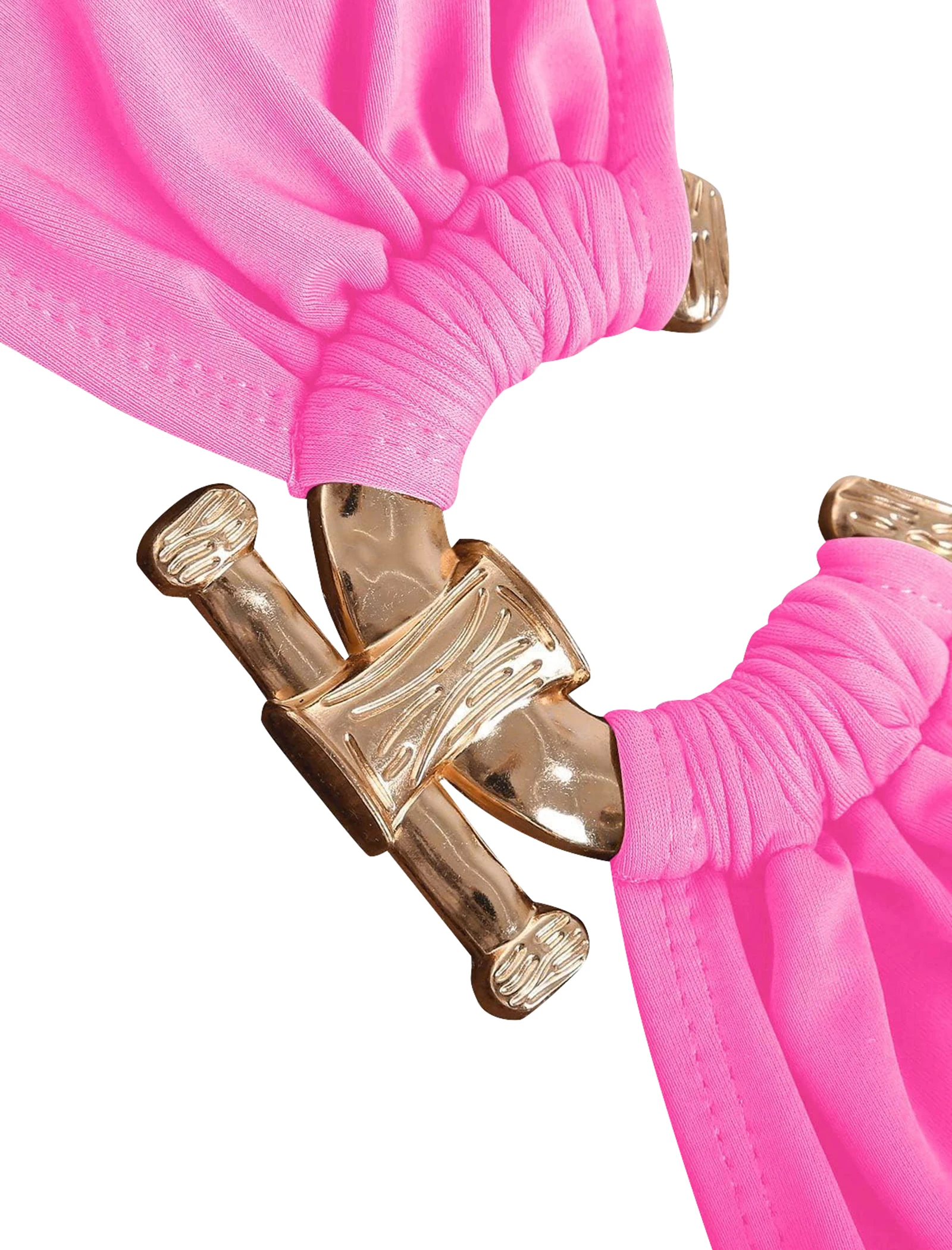 حلقة معدنية العصابة بيكيني مجموعة التعادل الجانب ثوب السباحة عالية قطع 2 قطعة ملابس السباحة انقطاع ملابس السباحة