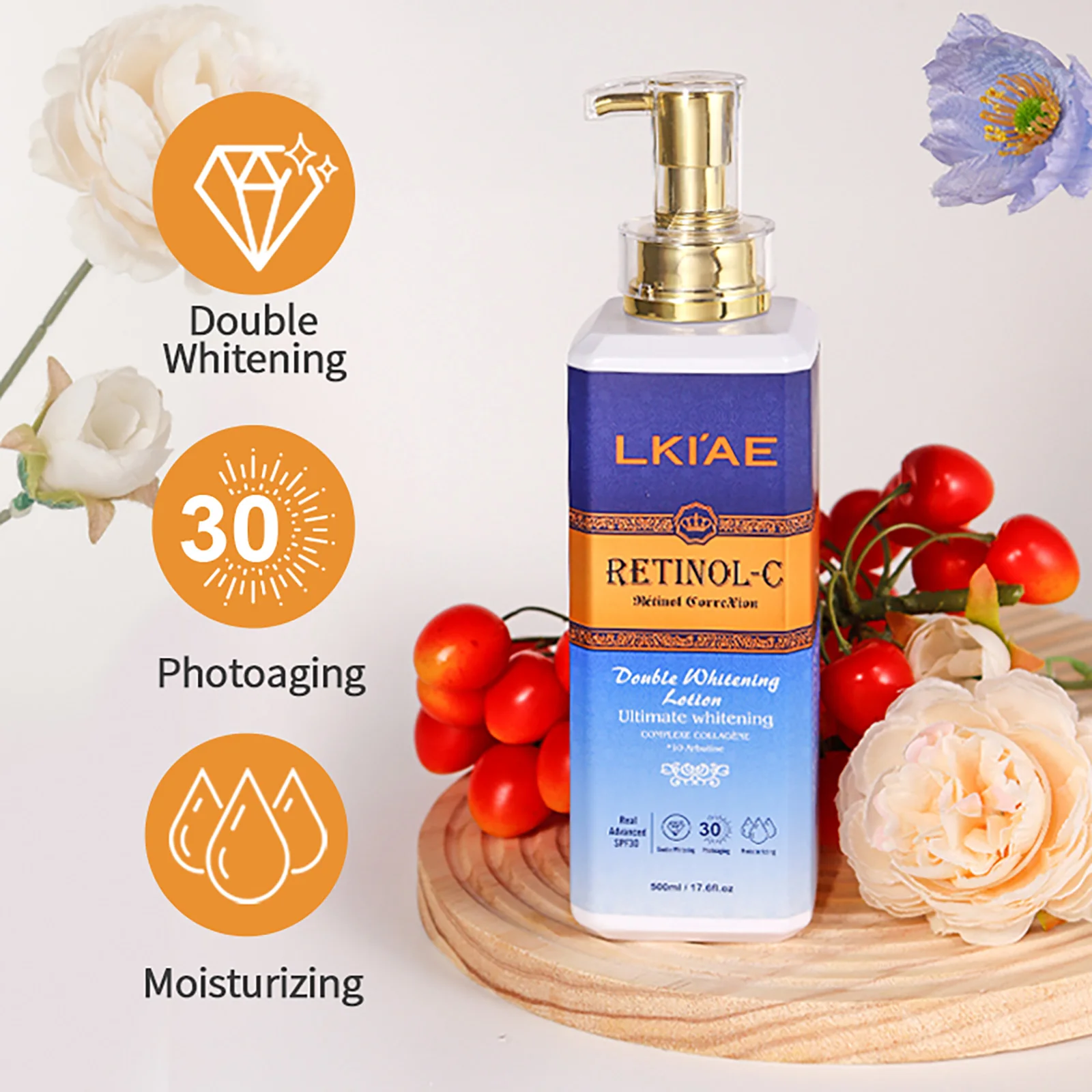 Anti Melanin Dark Spot Women Beauty Whitening Cream SPF 30 Retinol Body Care Whitening Lotion For Skin 500ml/17.6fl.oz