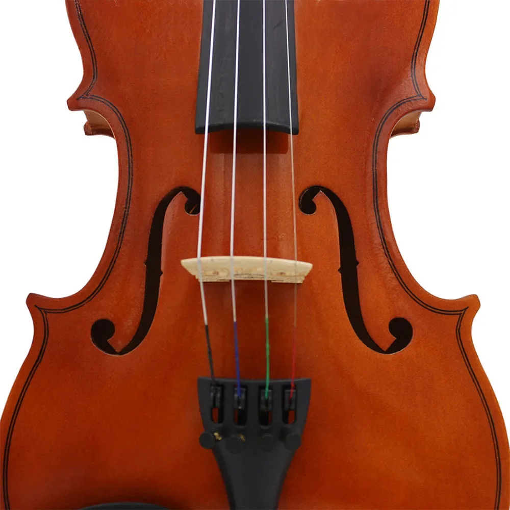 Natural Solid Wood Acoustic Fiddle with Carrying Case Bow, Beginner Musical Instrument Gifts, 1/8, 1/4, 1/2, 3/4, 4/4