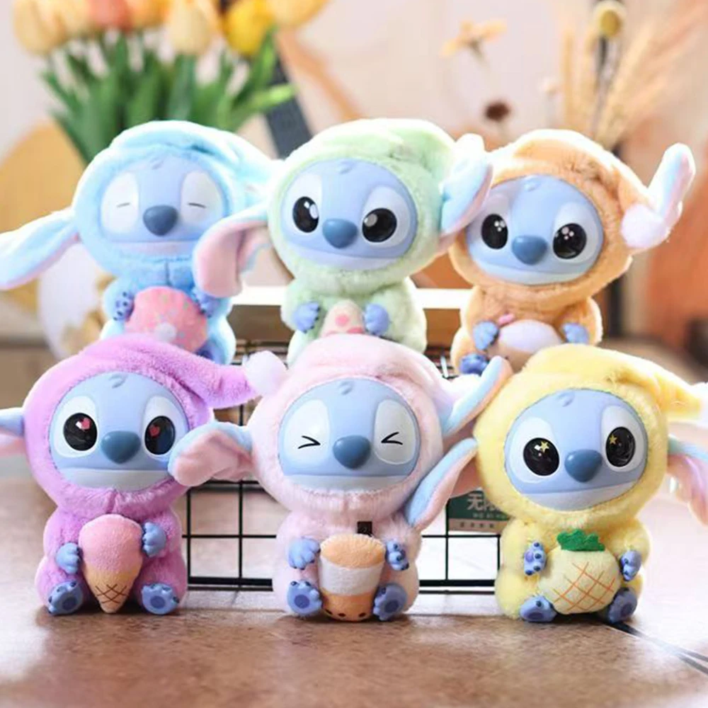 

kawaii Nwe Stitch Blind Box Bag Eat Some ThingBefore Sleep Series Vinyl Pendant Cute DollMystery Box Fluffy Doll Surprise Gift