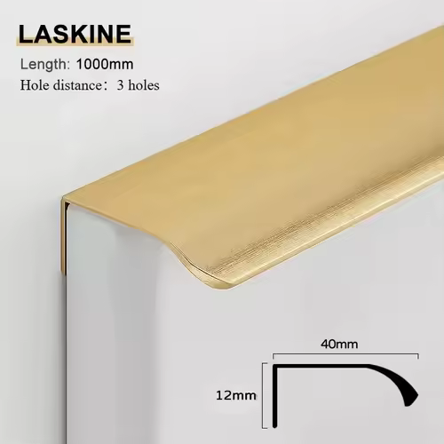 Gold Black Hidden Handles Long Kitchen Cabinet Pulls Drawer Knobs Aluminum Alloy Furniture Handles Cupboard Pulls Wardrobe Pulls - Image 21
