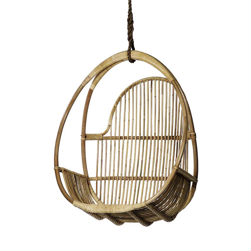 Ins كرسي متأرجح معلق داخلي الكبار الروطان الإندونيسي صحيح الروطان خمر اليدوية سلة معلقة شرفة المنزل #2