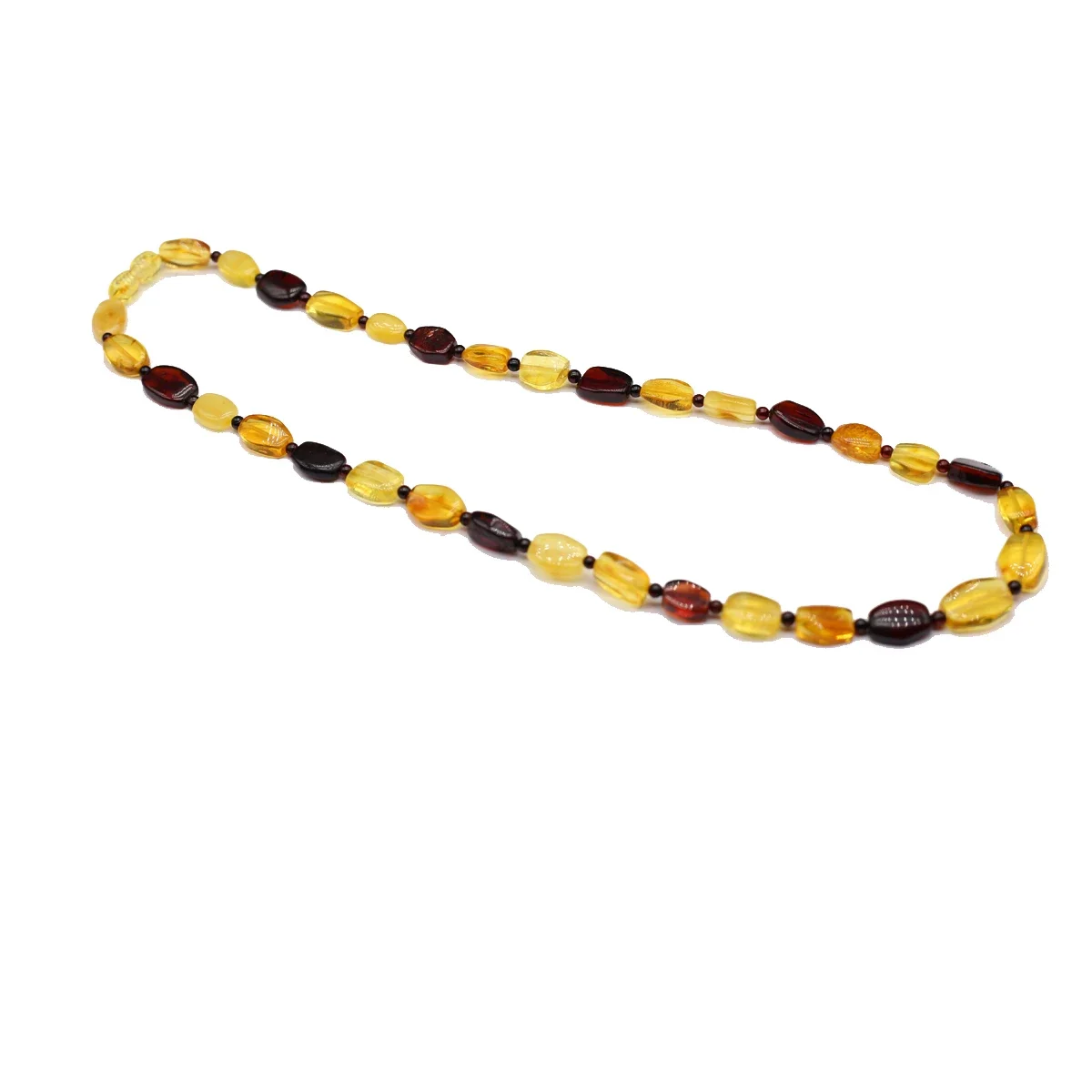 

High-quality Natural Amber Necklace Chokers Women Healing Gemstone Fine Jewelry Amber Tumbled Stone Beaded Necklaces