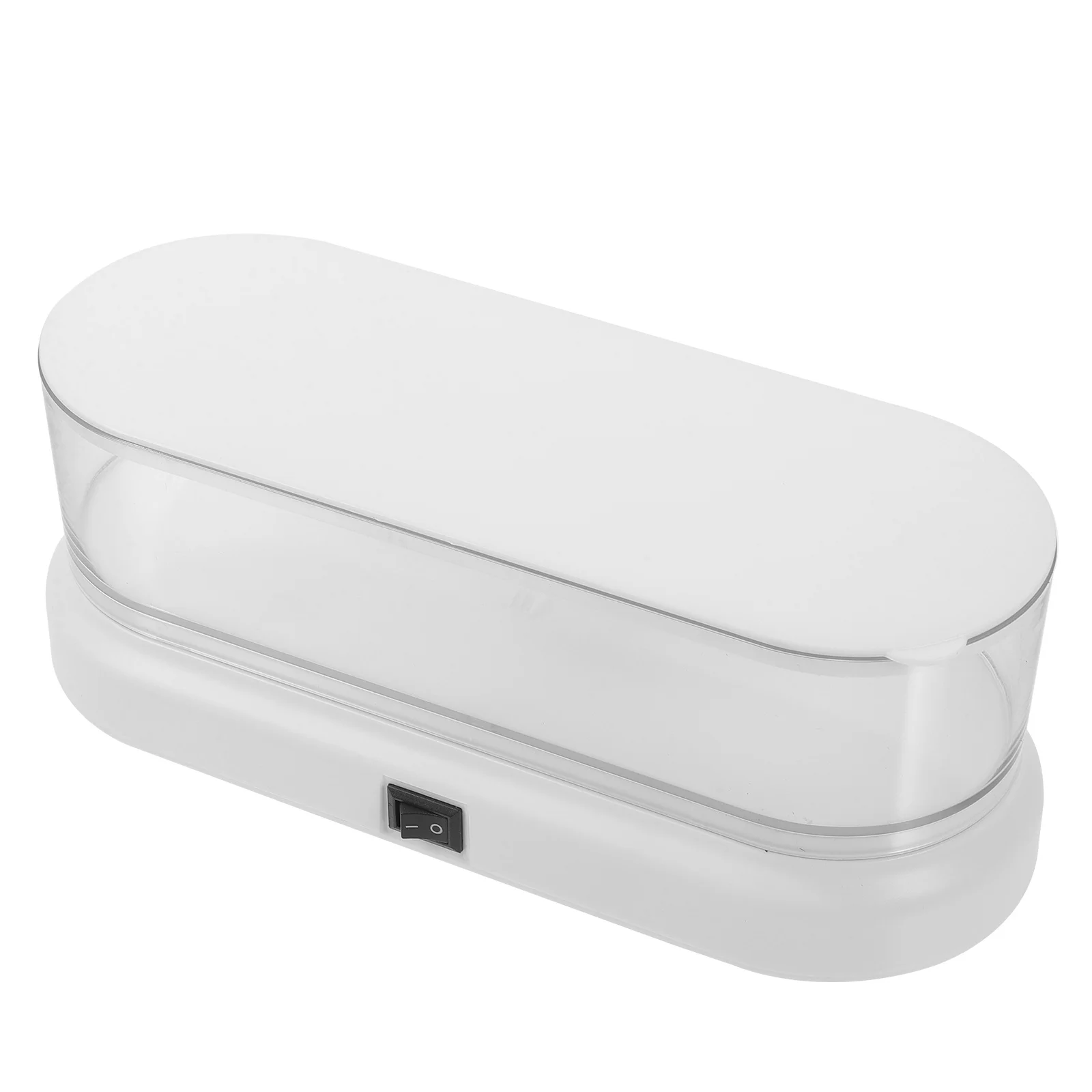 منظف المجوهرات بالموجات فوق الصوتية المحمولة صندوق بلاستيكي صغير لخواتم النظارات والساعات آلة تنظيف المجوهرات المنزلية