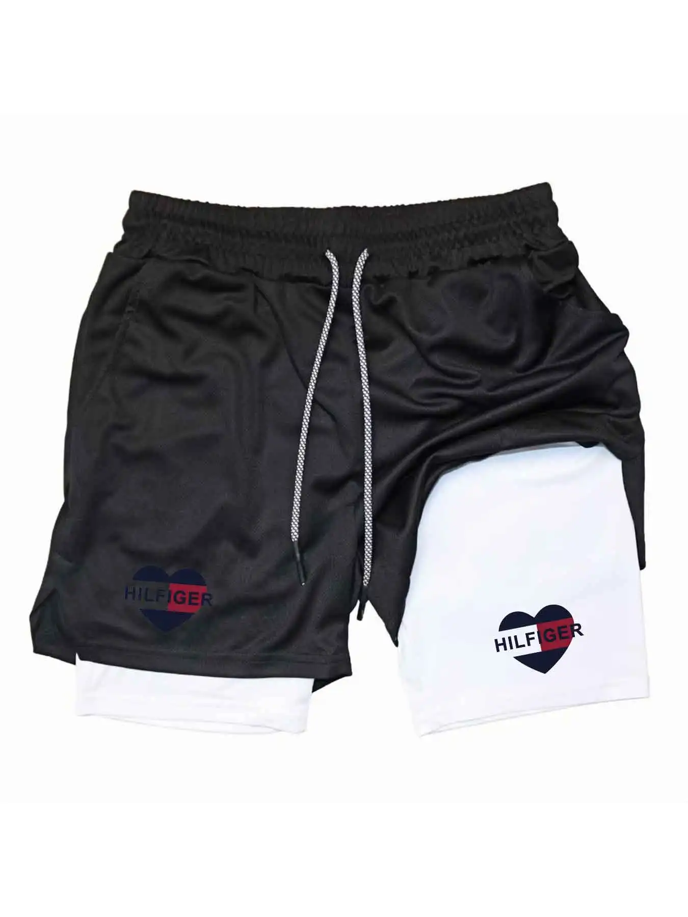 2026 Men's Sports Shorts Printed Sports Shorts, Double Layer, Quick Drying, Basketball, Fitness