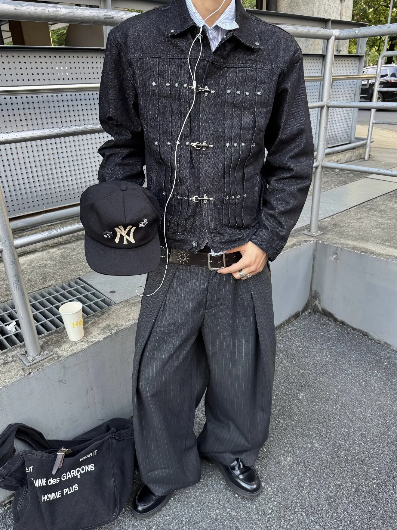 Classic American Aircraft Buckle Design Workwear Original Jeans Jacket Unisex Short Folded Design Jeans Coat Casual Style