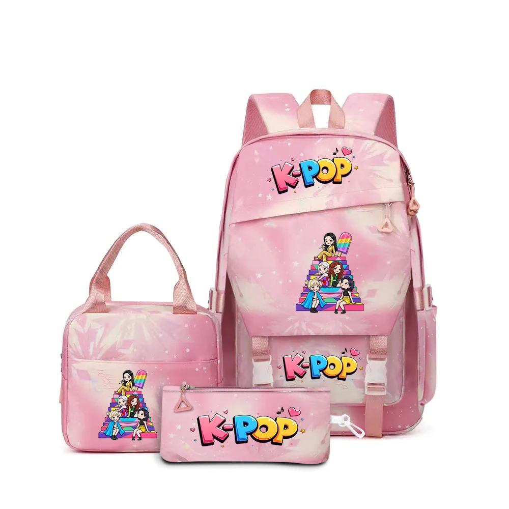 3PCS K-POP girl group pattern backpack set The perfect gift for kpop fans