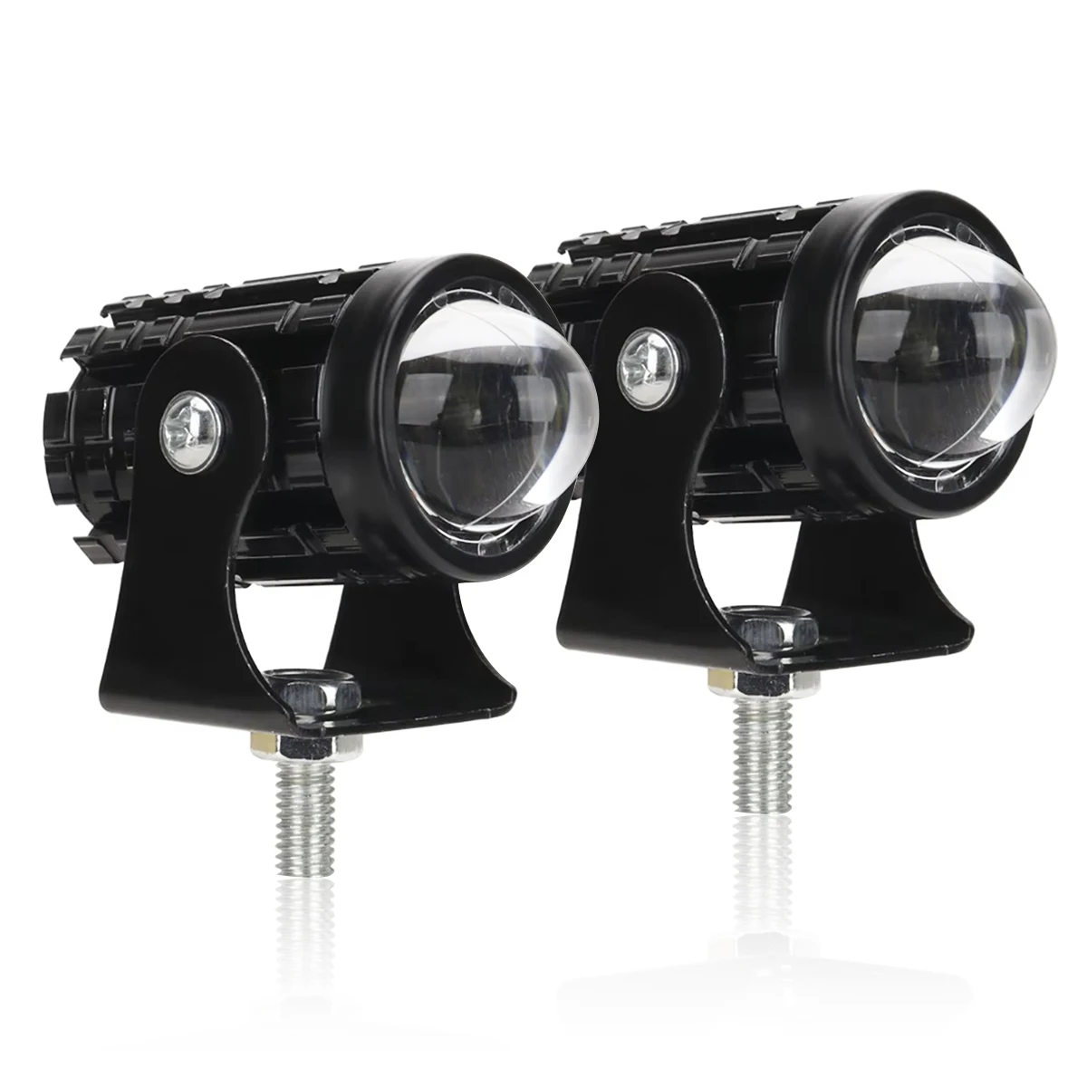 2pcs Mini Driving Fog Lamp Lights Offroad Work Light with Yellow and White Dual Lights for Car Truck Pickup Lorry Offroad Lights