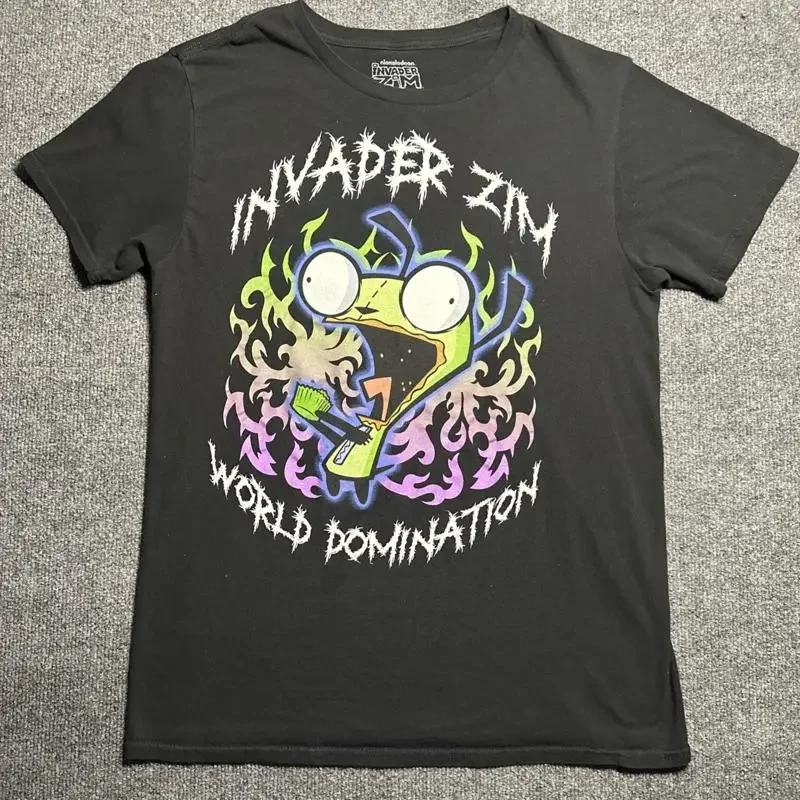 Invader Zim Total Domination Shirt, Men's Size M Medium, Black, Graphic Print