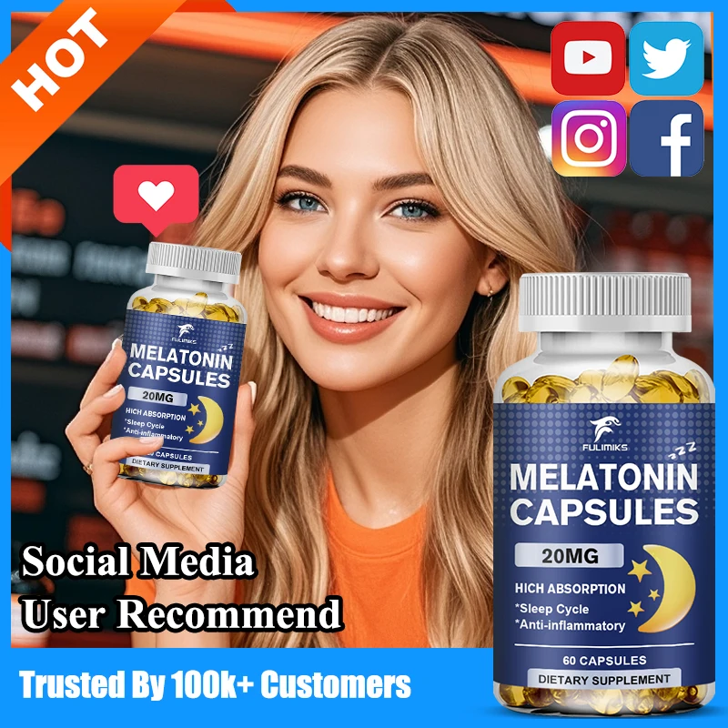 

Melatonin Capsules, Relieve Insomnia, Help Improve Sleep Quality, Shorten Wake-up Time, Regulate Rhythm Improve Sleep Quality