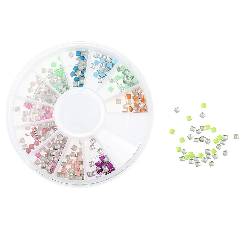 مجموعة مكونة من 500 زخارف لامعة يمكنك صنعها بنفسك على شكل برشام مربع #5