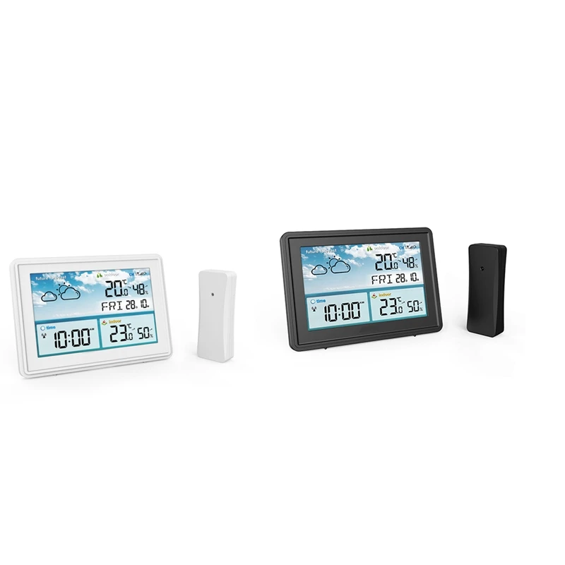 Wireless Digital Weather Station Color LCD Display Thermometer Hygrometer Forecast Sensor Frost Point Calendar (A)EU Plug