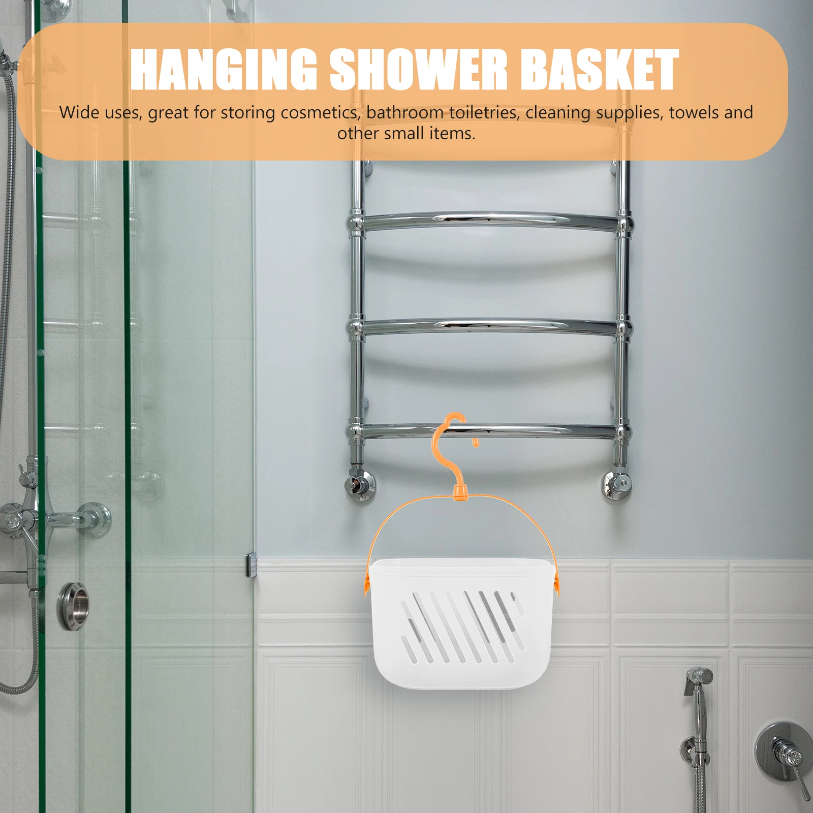 

Hanging Bathroom Storage Basket Space-Saving Design Smooth Edges for Cleaning Supplies Toiletries Cosmetics Towels
