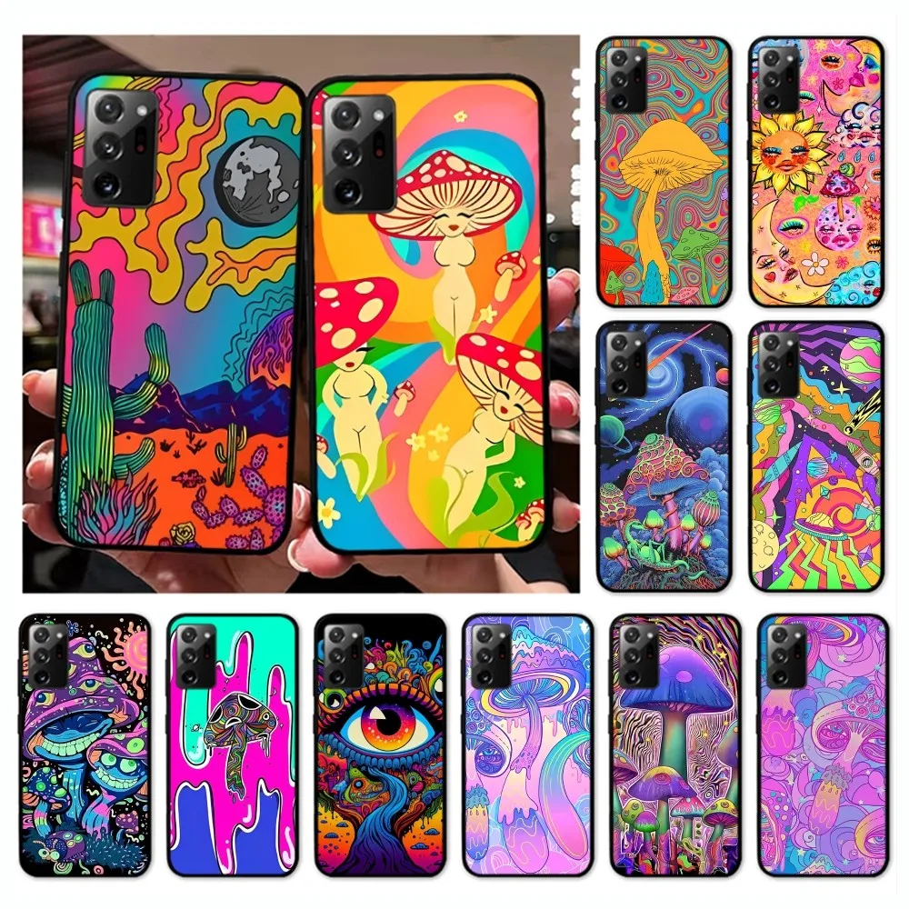 

Weird Trippy Mushroom Psychedelic Art Phone Case For Samsung Note 8 9 10 20 Pro Plus Lite M 10 11 20 30 21 31 51 A 21 22 42 02