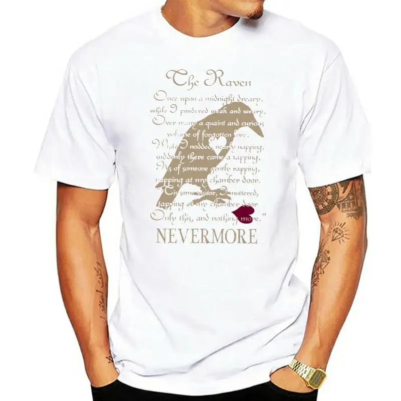 Camiseta para hombre The Raven-Edgar Allan Poe, camiseta para mujer