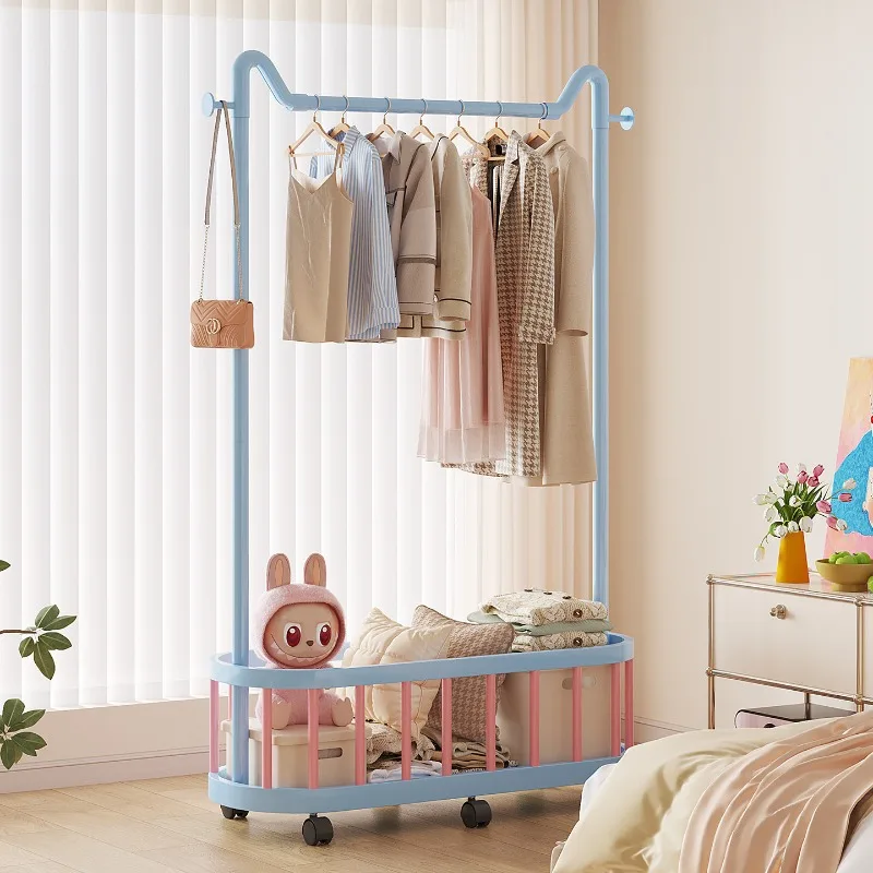 Mobiler Kleiderständer für Schlafzimmer, Kleiner Kleiderständer für Wohnheim, Haushalt-Kleiderständer, Taschenaufhänger, Neuheit 2025