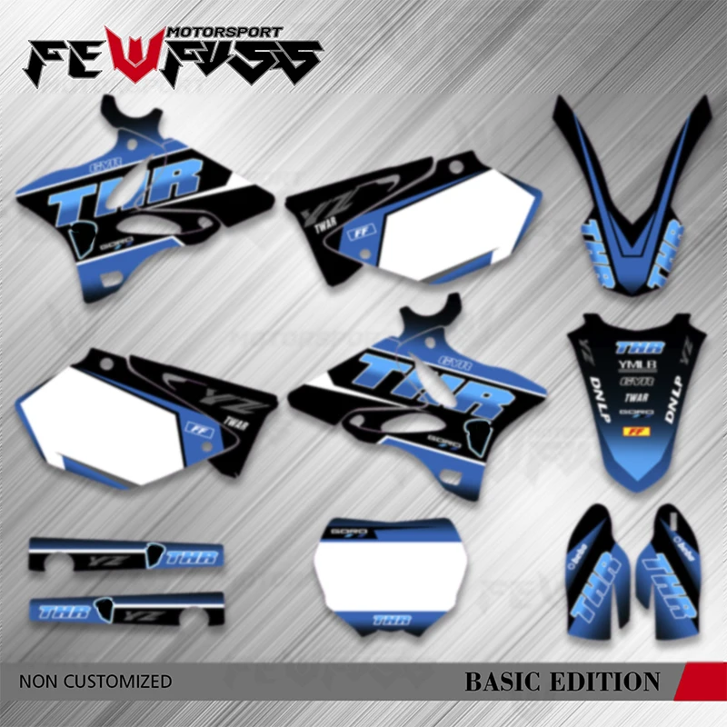 

Fewfuss For Yamaha YZ125 YZ250 YZ 125 YZ 250 2002-2014 Motorcycle Graphics Background Decal Stickers Kits