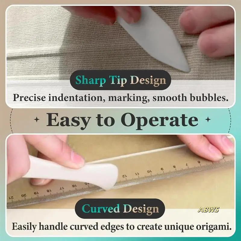 

Essential 20 Pcs Bone Folder Tools For DIY Card Making, Bookbinding, And Leather Crafting