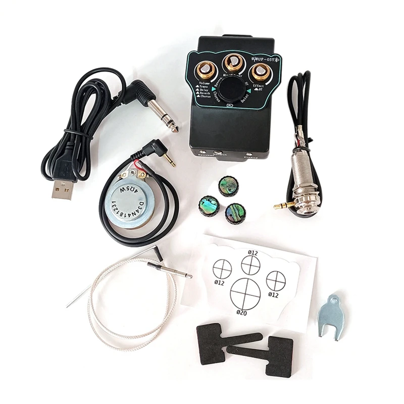 

ABKV-Pickup With Enhanced Reverberation, Clear Sound, Delay, And Chorus Effects - Ideal For Guitars, Drums, And Other