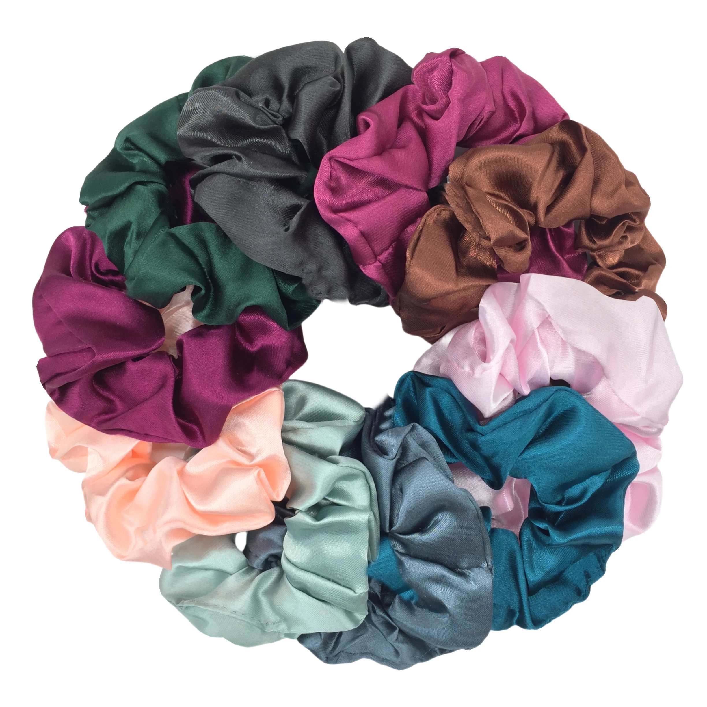 25/10/6/1pc Vintage Satin Scrunchies Girls Elastic Hair Bands Ponytail Holder Ties Rubber Bands Fashion Women Accessories Solid