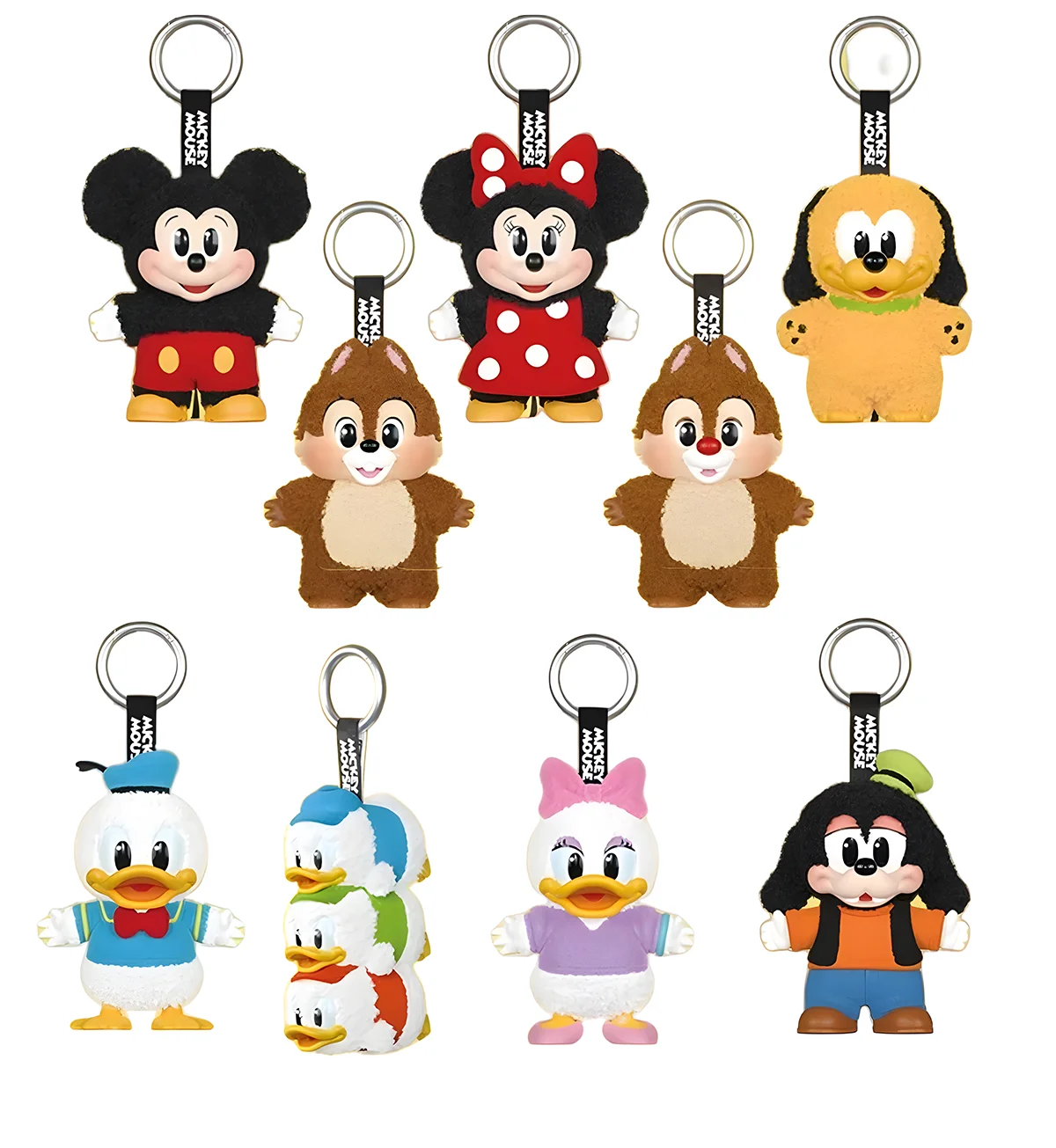 Genuino Popmart Mickey familia lindo colgante serie hecho a mano sorpresa caja ciega juguete adornos regalos decorativos regalos para niñas