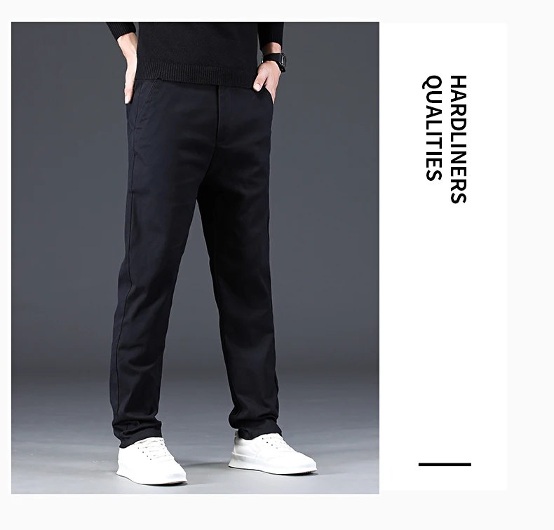 Pantalones Chinos Clásicos Oficina Pantalones Traje Hombre Cintura Ampliable - Corte Clásico Regular Fit Chinos Pantalones Chinos Rectos