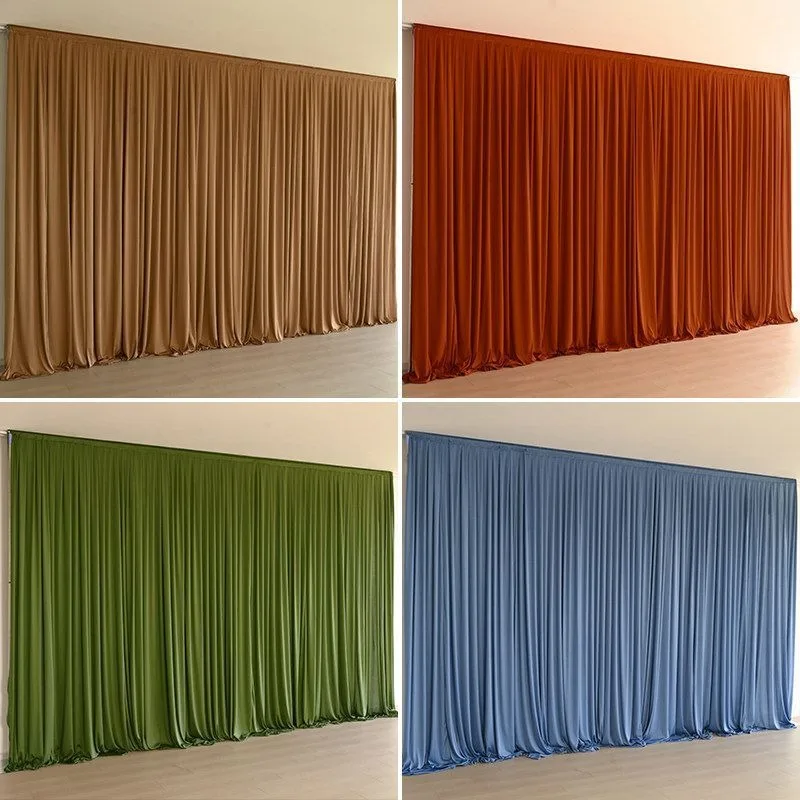 Elastic fabric wedding stage background cloth base arrangement decorative proposal curtain