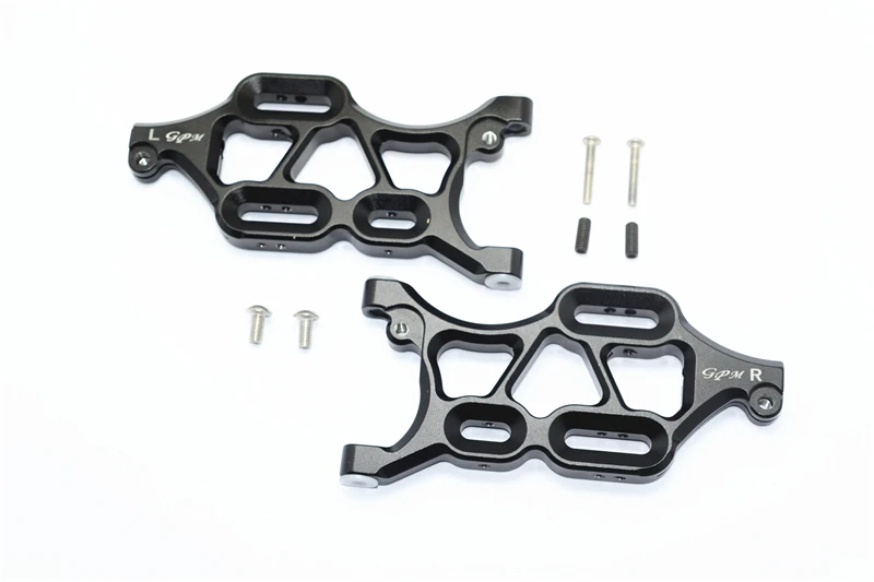 Brazos inferiores delanteros de aluminio GPM para camión THUNDERTIGER 1/8 K-Rock Mt4-G5 6406-F