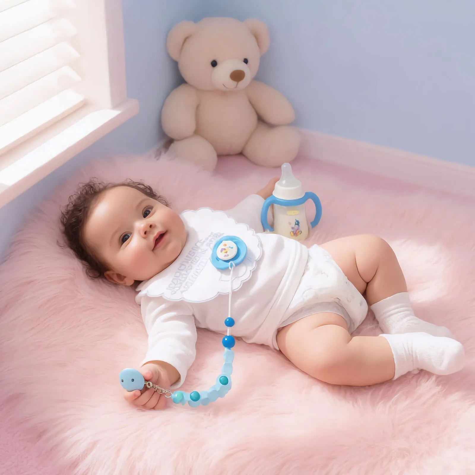 20 Zoll große, handgefertigte Reborn-Babypuppe Junge, lebensechte Neugeborenenpuppe mit offenem Augenbereich, Schnuller, Flasche, Rassel & realistischer Haut, Sammlerstück für Kleinkinder & Erwachsene