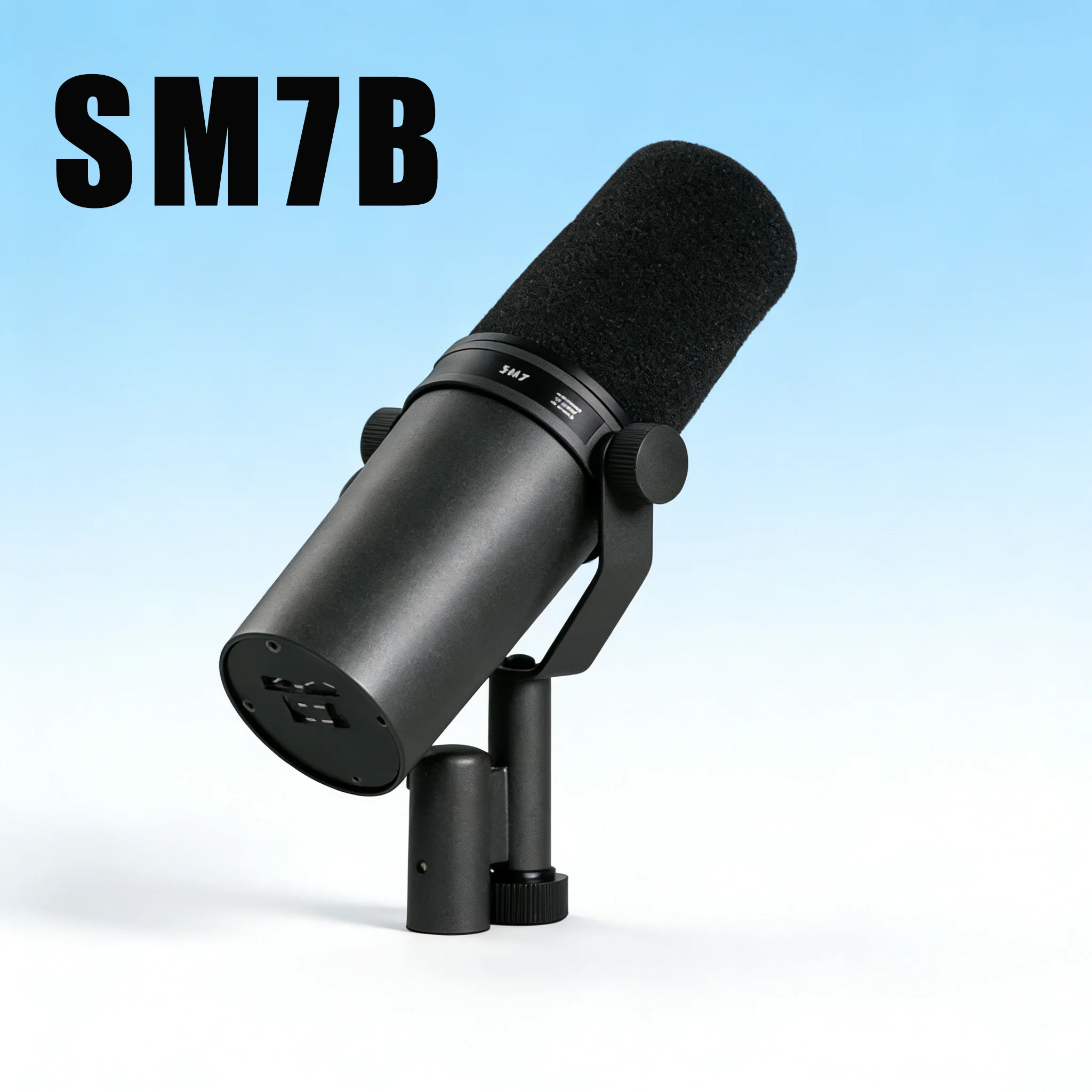 

Набор динамических кардиоидных микрофонов SM7B для студийной записи и подкастинга - черный металлический микрофон для живых выступлений и записи на сцене с подставкой и поп-фильтром