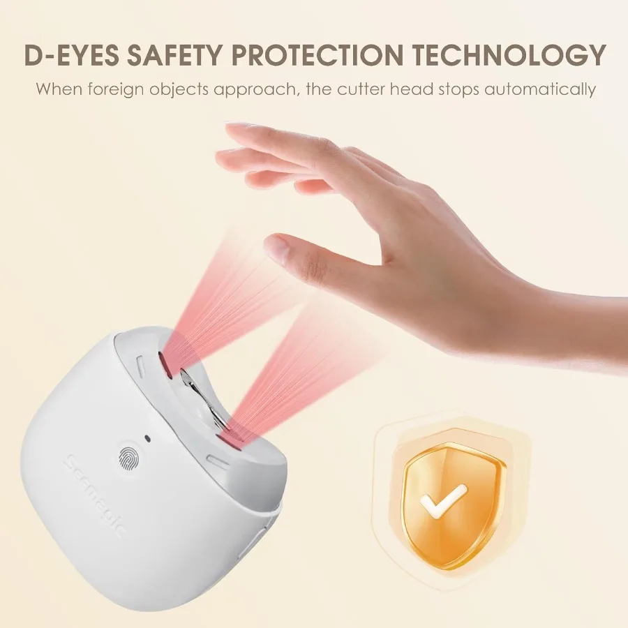 เครื่องตัดเล็บไฟฟ้าอัตโนมัติ 2 ใน 1 พร้อมไฟ LED สำหรับทารกผู้ใหญ่และผู้สูงอายุ USB ชาร์จการตั้งค่าความเร็วคู่ปลอดภัย