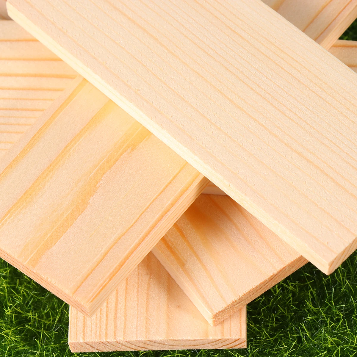 

20pcs Pine Wood Board Craft Blanks Lightweight Photo Backdrops Unpainted Planks DIY Stable Background Prop Sewing Accessories