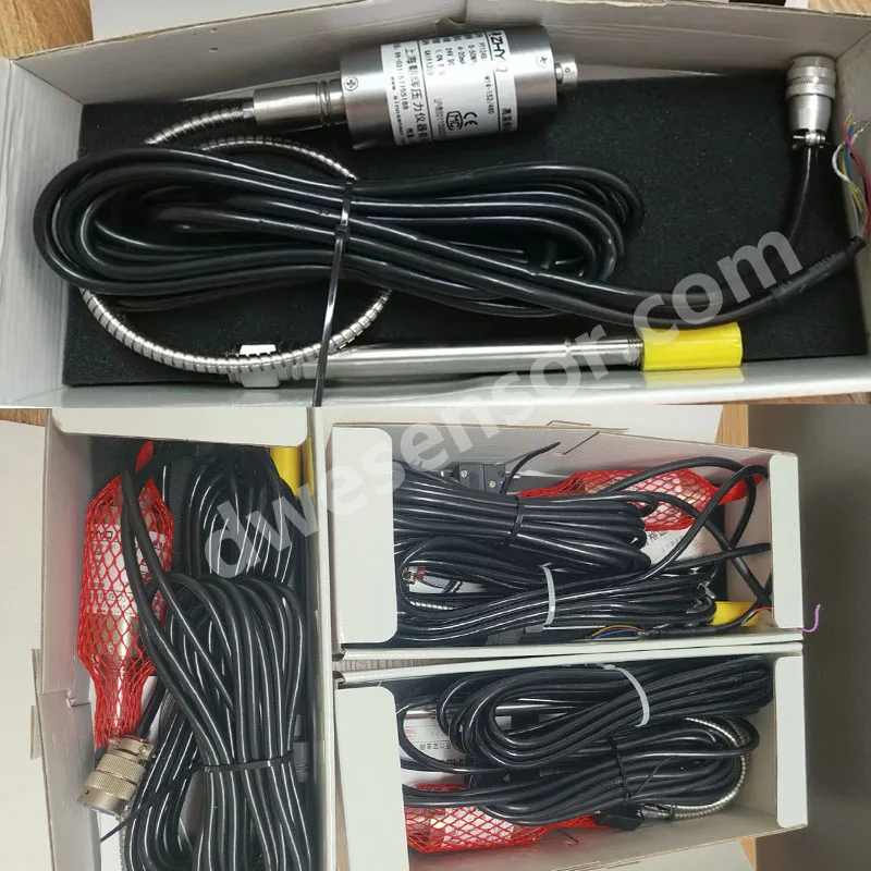 ZHYQ PT124B-123 PT123B-123T 6pin Melt Pressure Transducer Transmitter with Thermocouple Type J K 4-20mA 0-10V