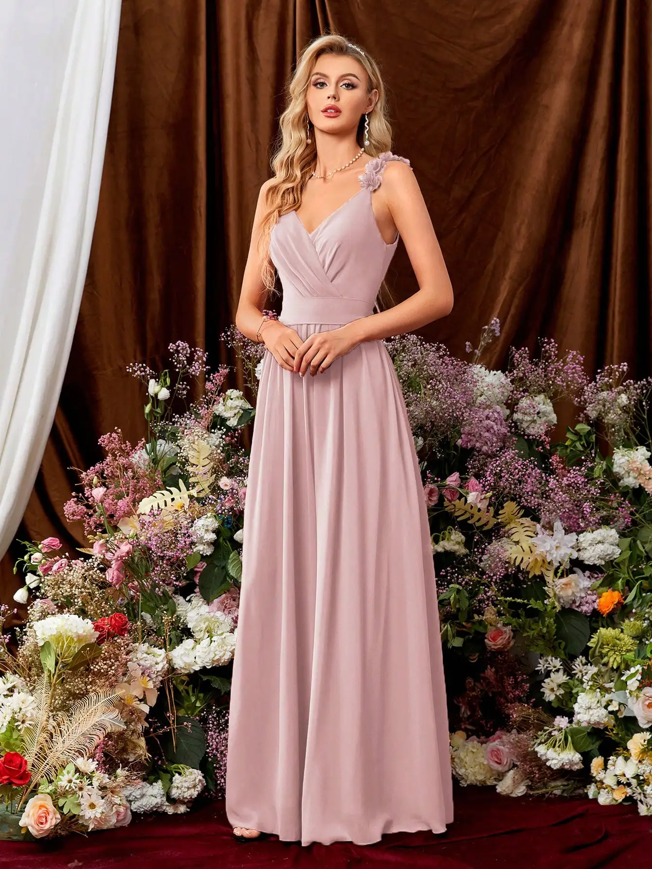 short bridesmaid dresses under 100 Pink Mixed Style In its dusty blue LBDLC000016269S Size:UK 11 After Six Flutter Sleeve