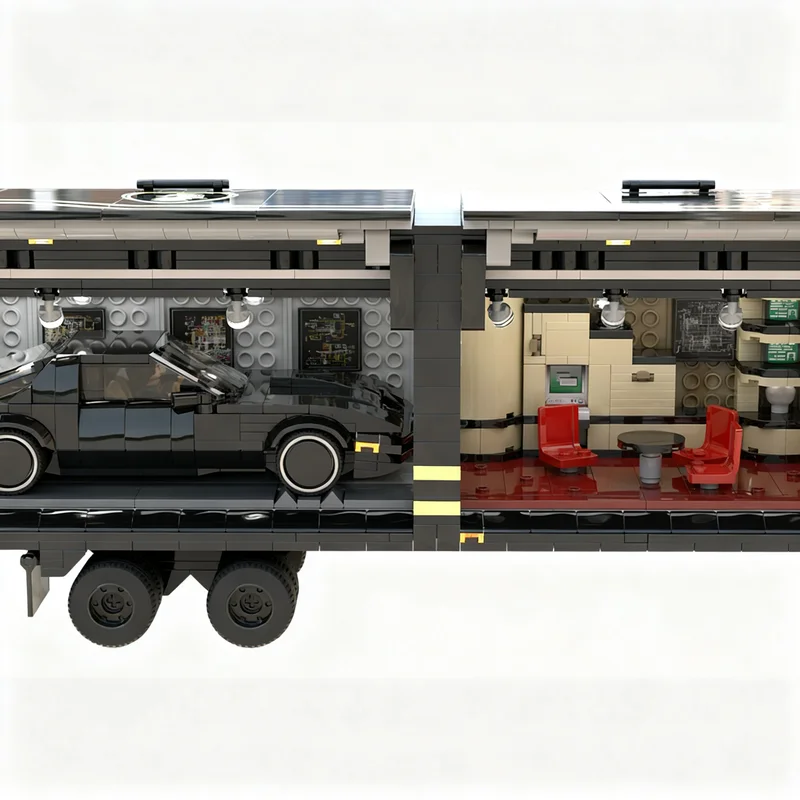 3106pcs MOC Mocturnal Knight Rider KITT FLAG Mobile Command Unit Racing Series Model Building Blocks DIY Art Set Mega Toy Gift - view 6