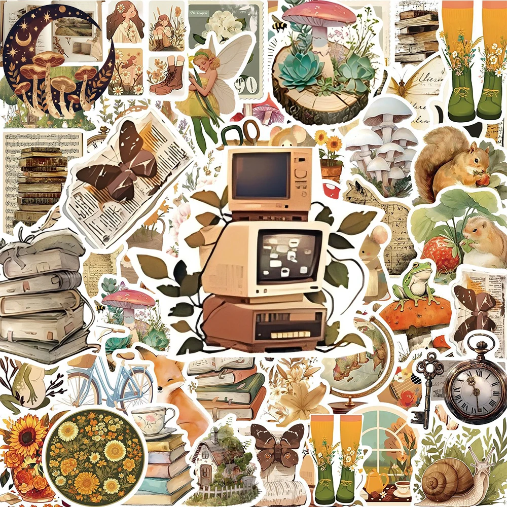 10/30/50 stücke Vintage Kunst Muster Tier Aufkleber Cartoon Kreative Aufkleber DIY Scrapbooking Telefon Fall Notebook Aufkleber Dekoration