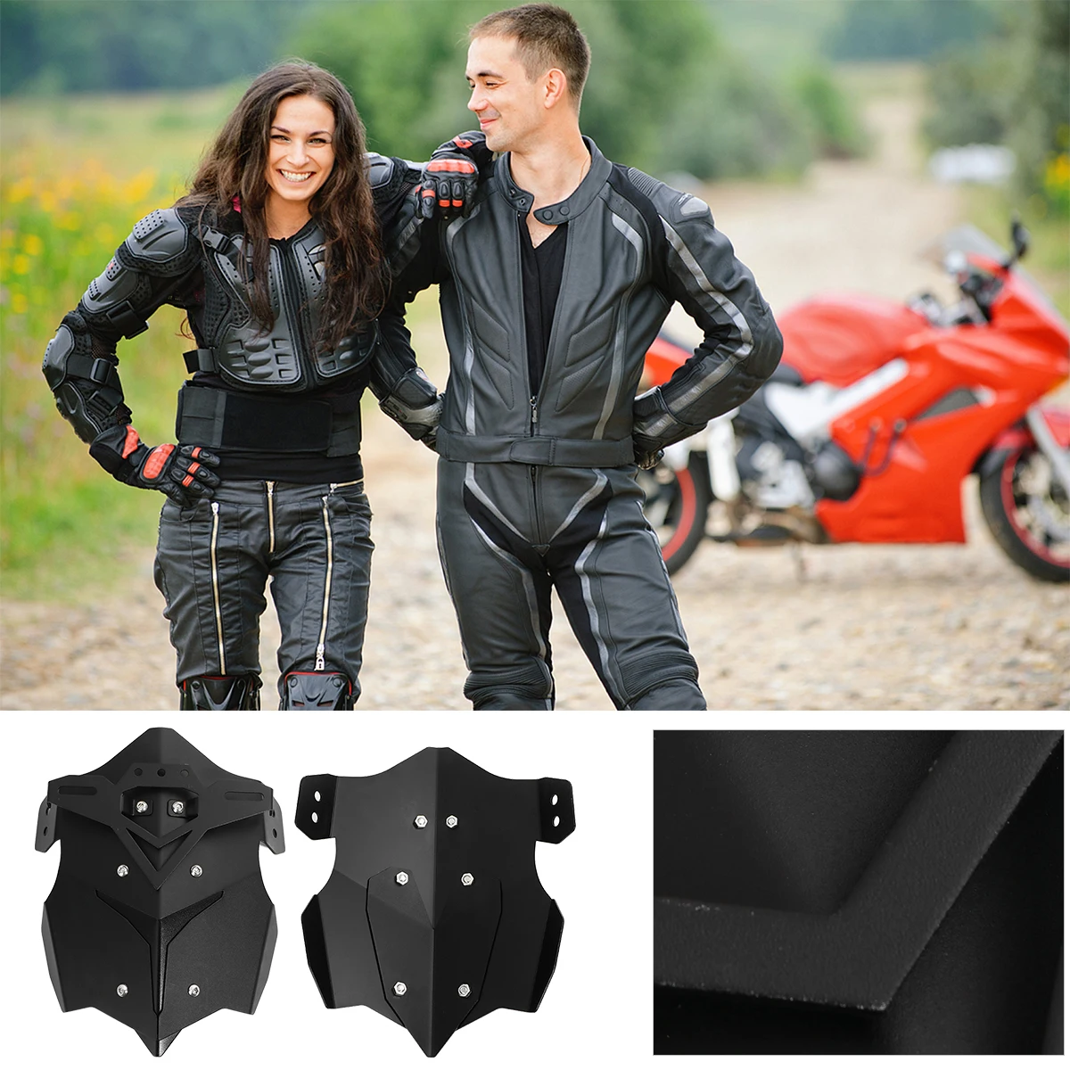 

1 set 1 Set Aluminum Alloy Rear Front Mudguard For Motor Anti-Splash Mud Waterproof Durable Motorcycle Parts Accessories