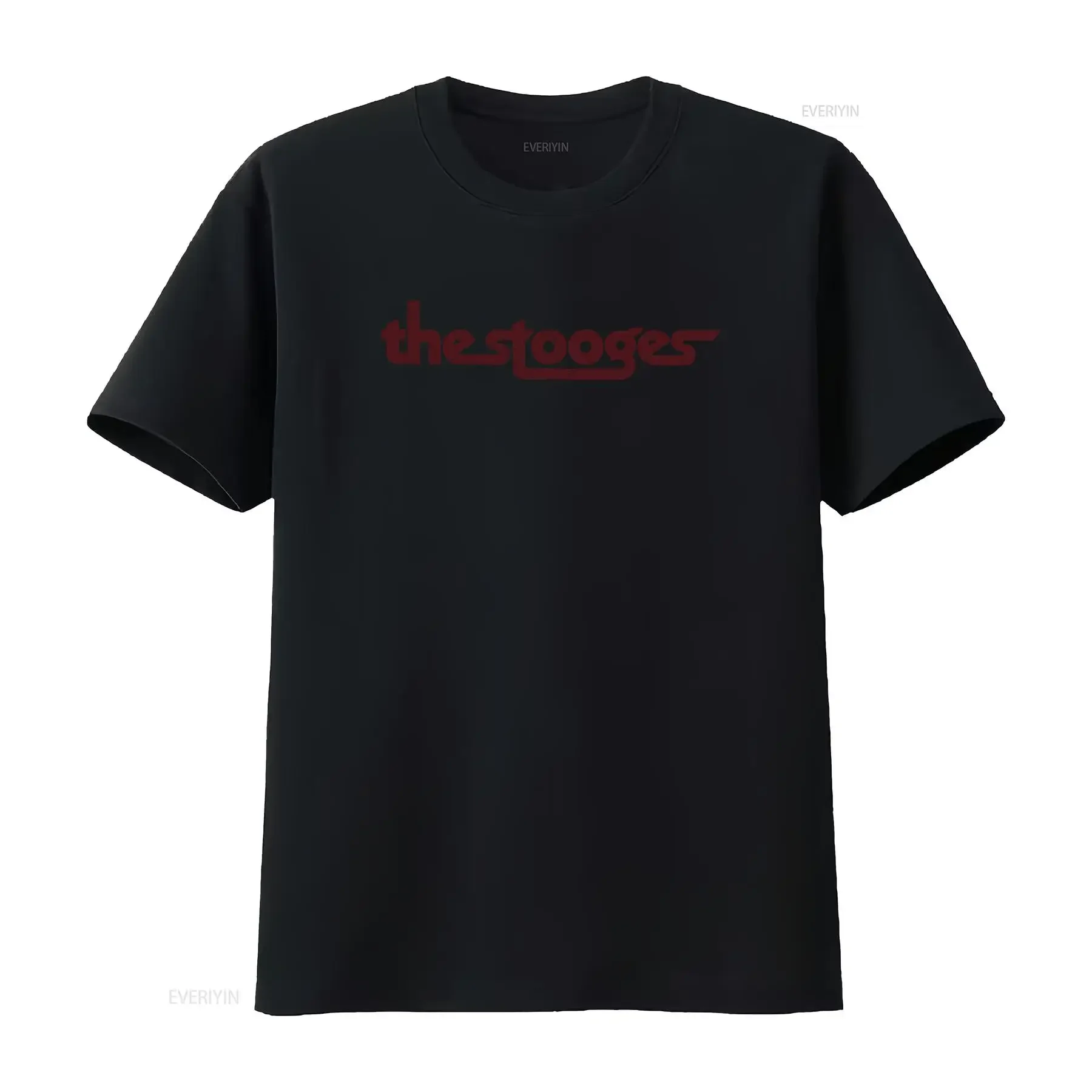 The Stooges Vintage Logo Black T Shirt New Official Design Retro Style High Quality Print vintage Washed homme Breathable