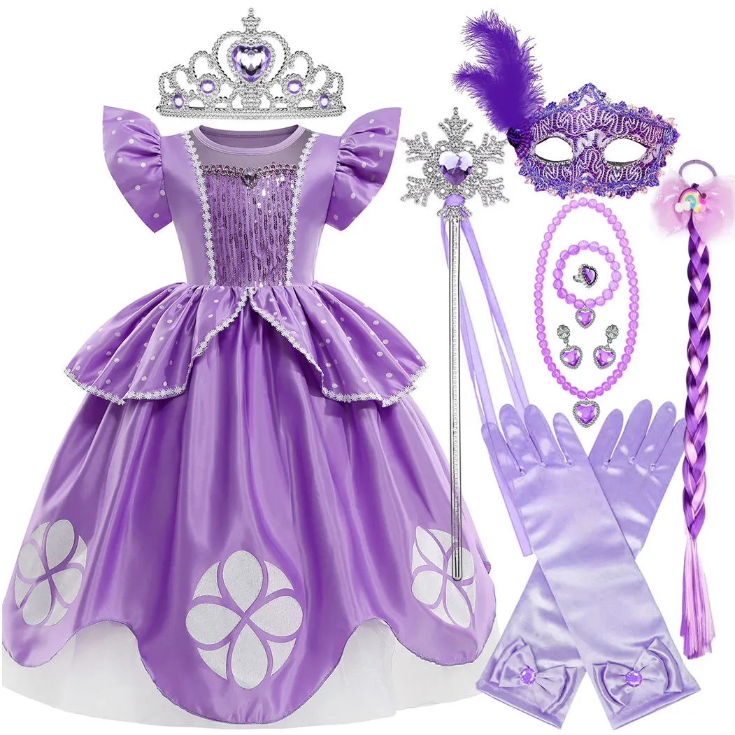 sofia the first purple dress Disney Jr. Swirl & Sing Doll, Light-Up Twirling Princess Doll with Music and Phrases, Ages 3 and Up Make your next sewing project more fun and enjoyable with the Disney Sofia The First Fabric Disney Princess Sofia The First